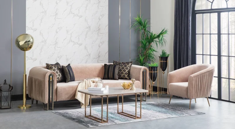 Ottoman Dreisitzer-Sofa mit Bettfunktion