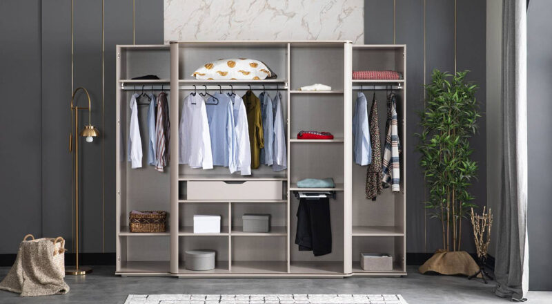   Ottoman Kleiderschrank mit 5 Türen