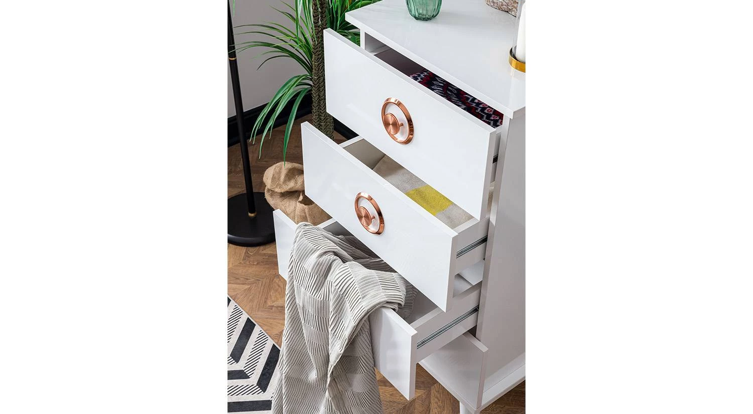 Retro Weiß Wäscher Kommode