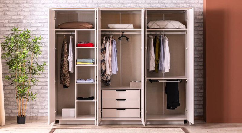 Mugla Kleiderschrank mit 6 Türen