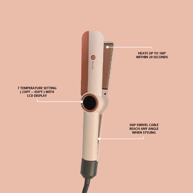 Q brush 2N1 hair straightener and hair dryer