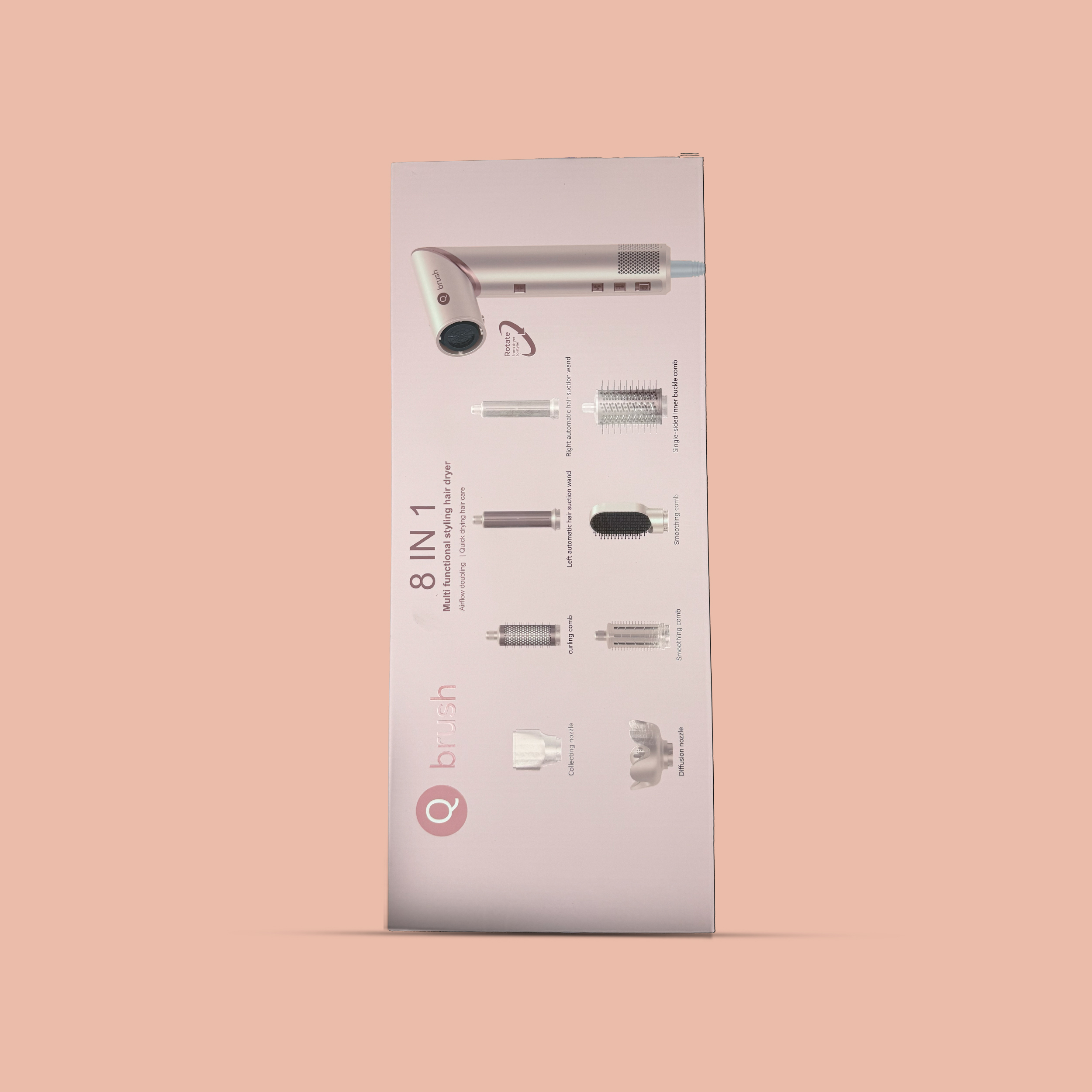 Q brush 8IN1 multi functional styeling hair dryer