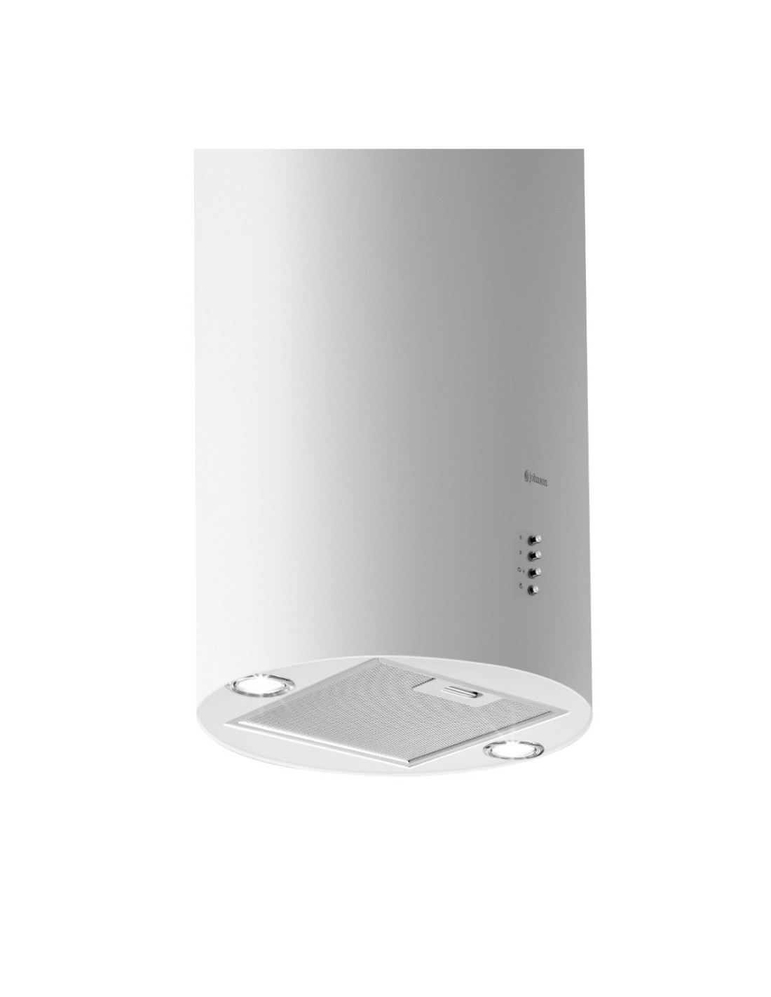 Cylindrical island hood white