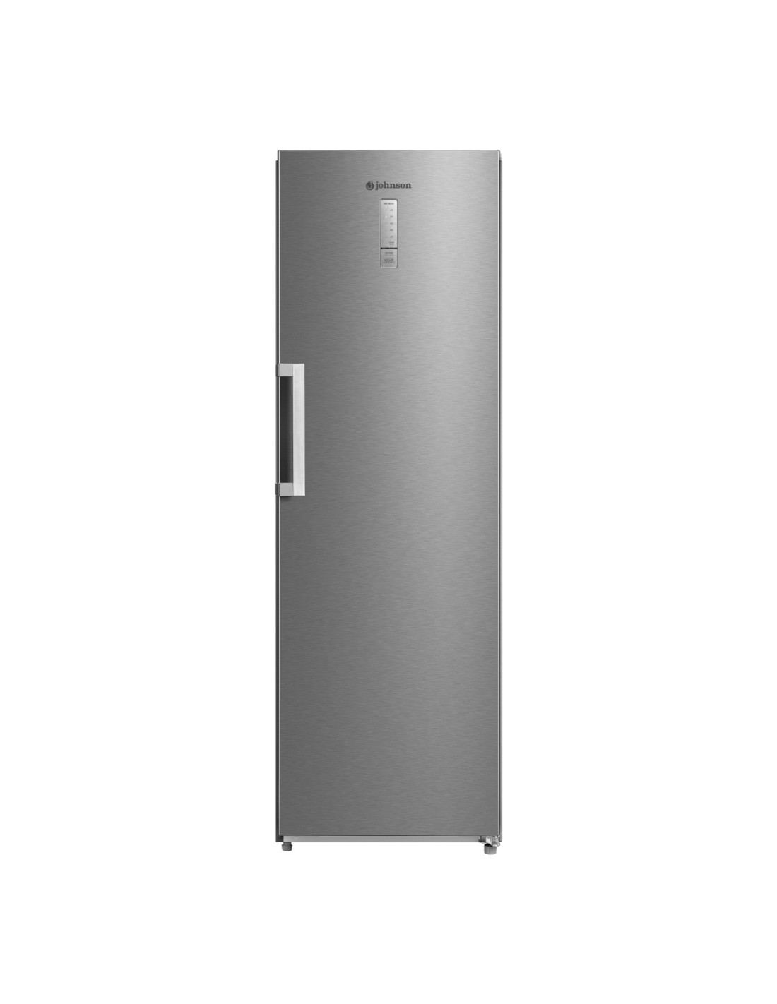 Single-door vertical fridge 185 × 60 cm – E class – stainless steel