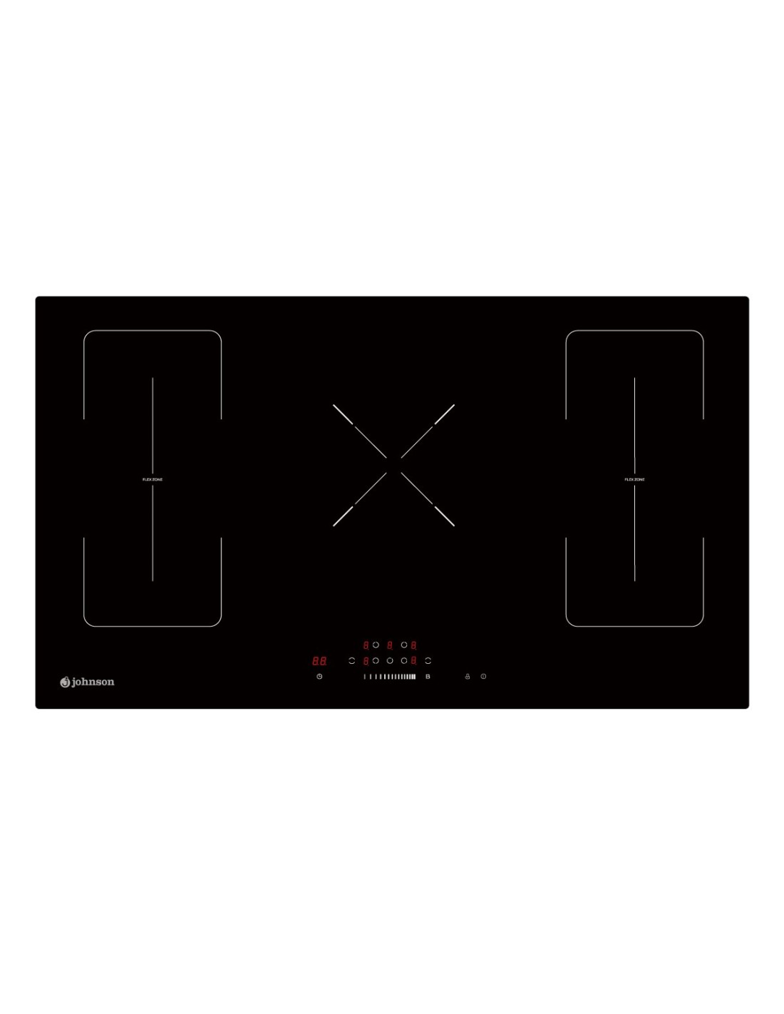 Flexible Induction Hob – 5 Cooking Zones – 90 cm – Black Glass - JINDU529FLEX