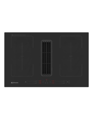 Flexible induction hob with extractor 80 cm 4 cooking zones