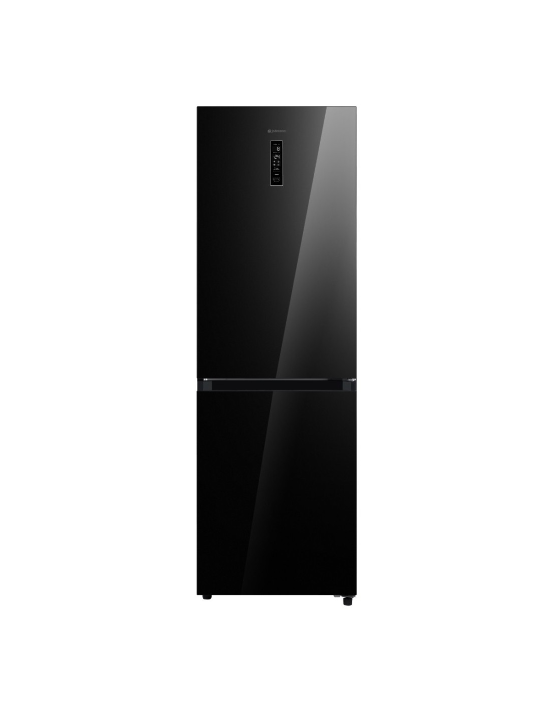 Combi fridge 202 × 60 cm – E class – black glass