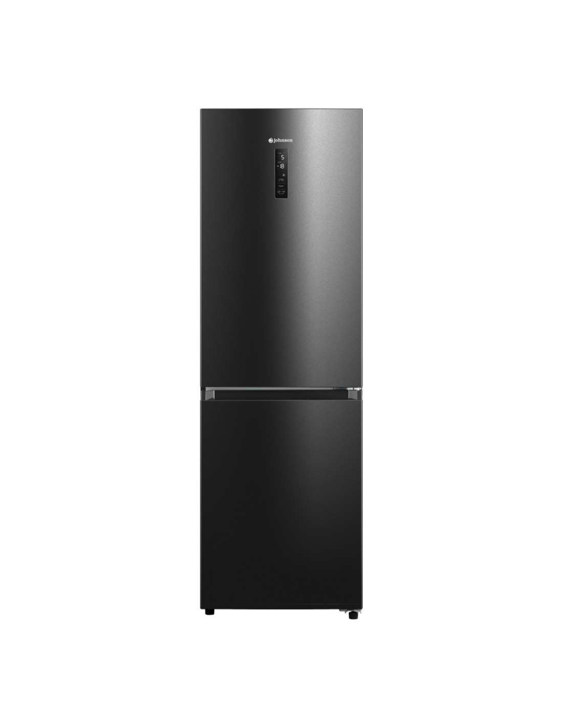Combi fridge freezer 186 × 60 cm – E class – dark inox