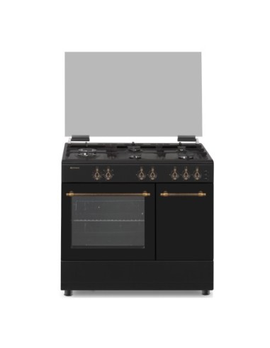 Butane gas cooker 90 cm rustic black
