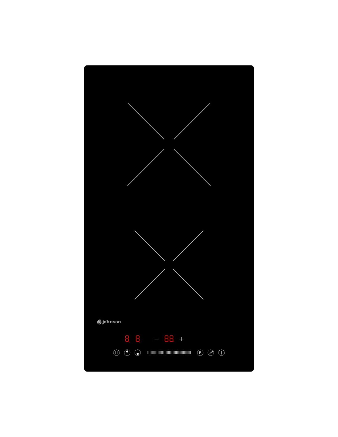 Induction Hob – 2 Cooking Zones – 30 cm – Black Glass - JINDU230