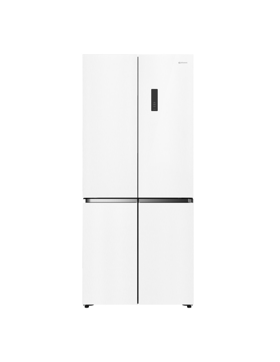 Four-door fridge 190 × 84 cm – E class – white glass