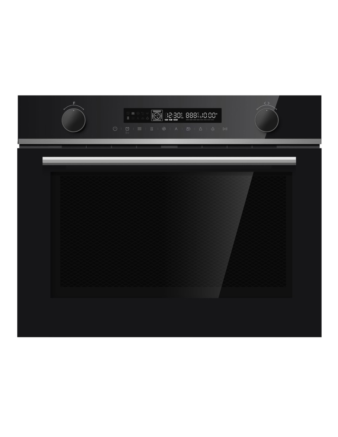 45 CM BUILT-IN MICROWAVE WITH OVEN FUNCTION – BLACK GLASS