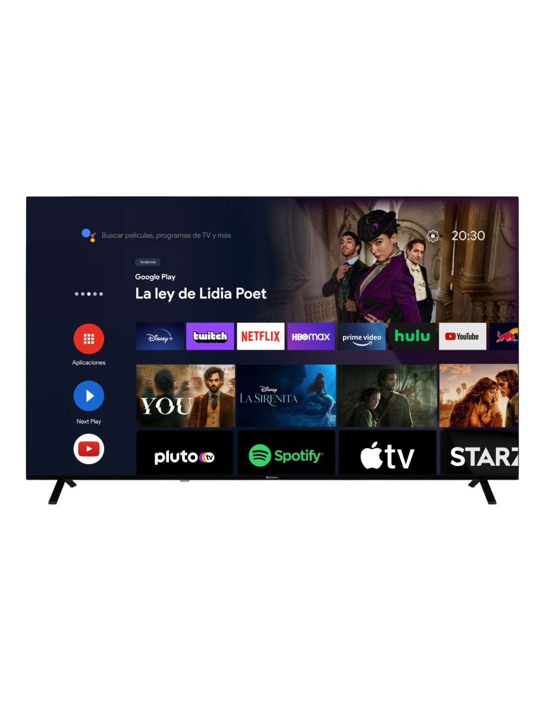 Television 75" QLED 4K Android TV – Black