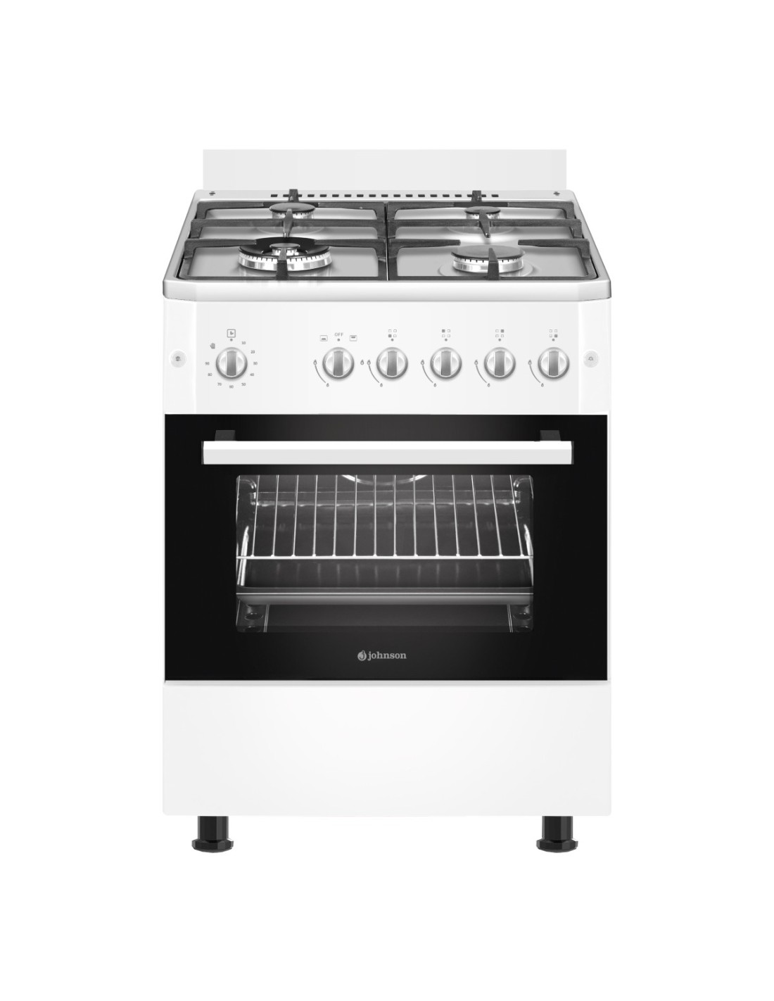 Butane gas cooker 60 cm white