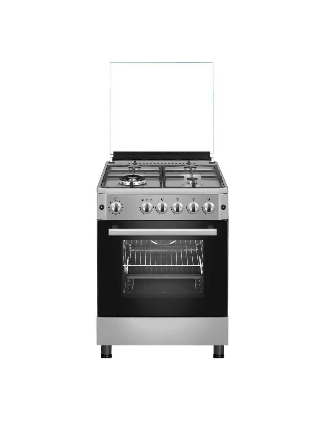 Natural gas cooker 60 cm inox