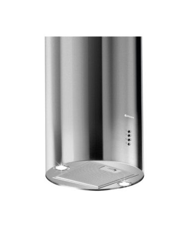 Cylindrical island hood Inox