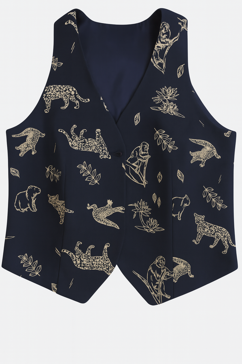 Chalecos Azul estampa ibera para mujer