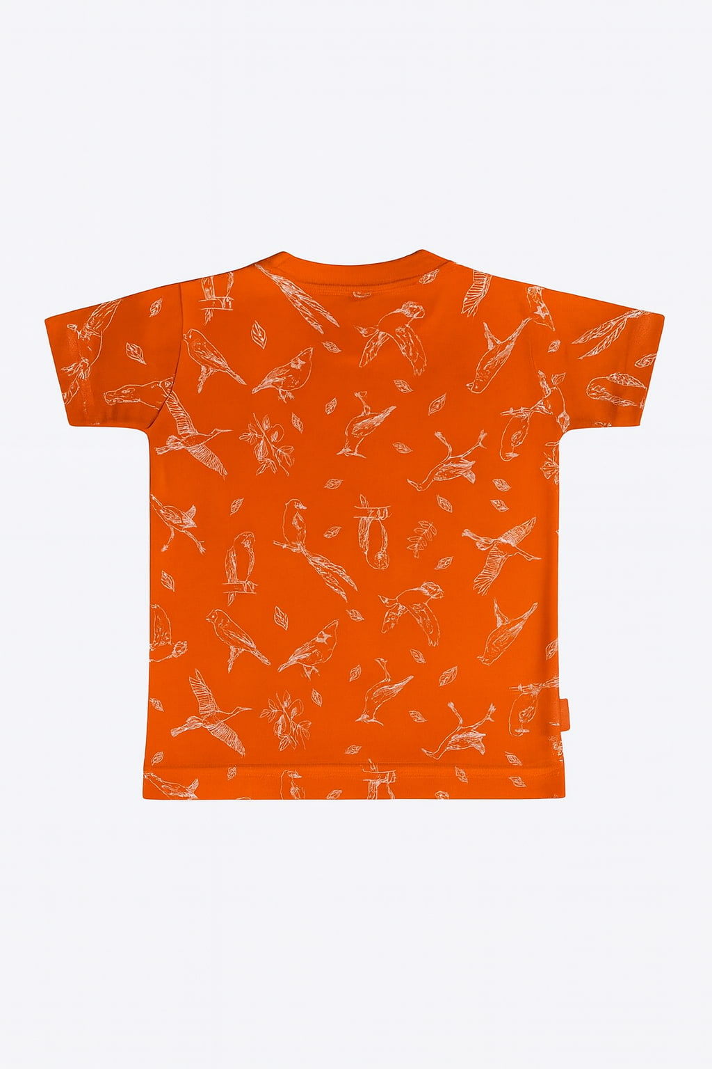 Remera Naranja con Estampa Iberá Aves