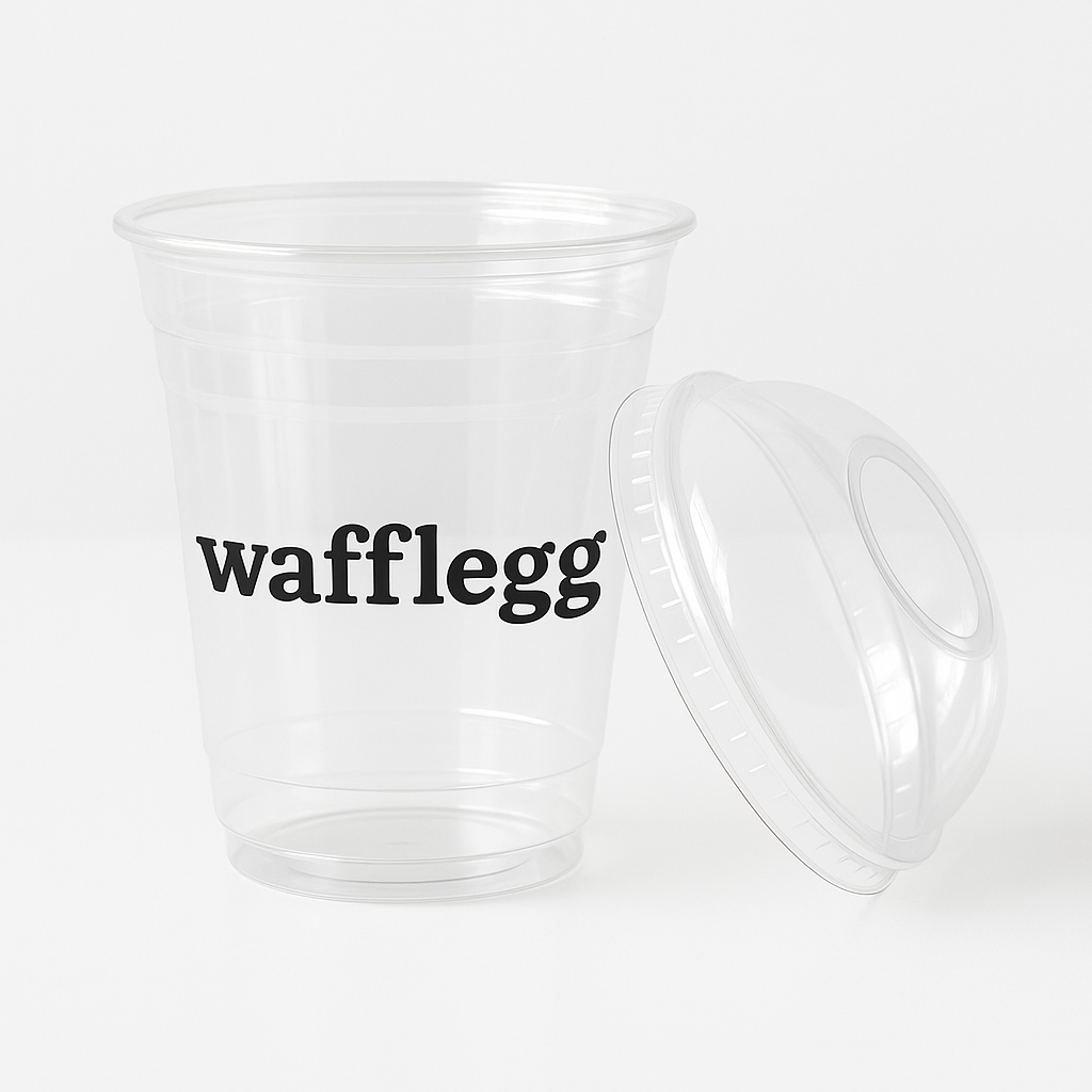 Vaso Bebidas Frías Wafflegg® 16 oz con tapa domo