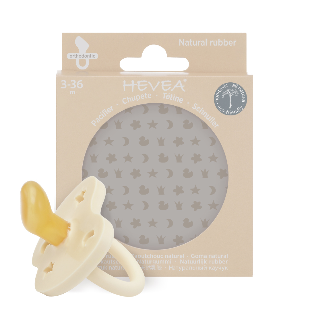 HEVEA Ortodontinis čiulptukas, MILKY WHITE, 3-36 mėn