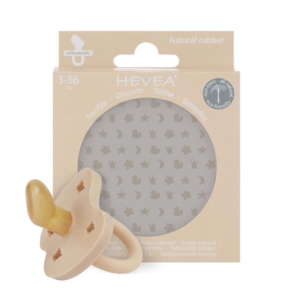 HEVEA Ortodontinis čiulptukas, SANDY NUDE, 3-36 mėn