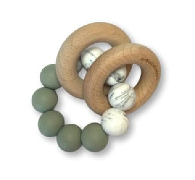 Kramtukas-barškutis kūdikiams, šalavijų/marmuro