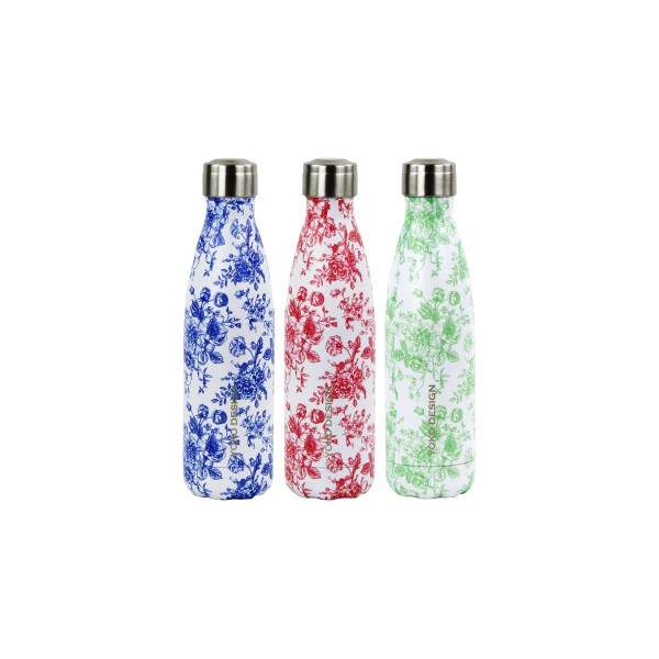 Yoko Design nerūdijančio plieno gertuvė, TOILE DE JOUY BLUE, 500 ml