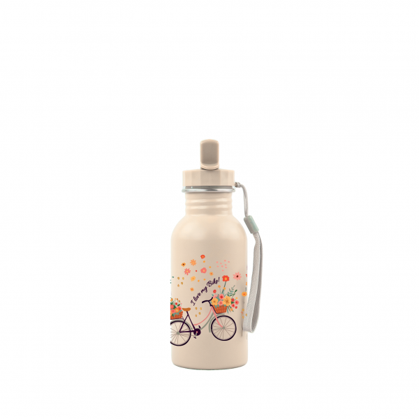 Yoko Design vaikiškas nerūdijančio plieno buteliukas, I LOVE BIKE, 500 ml