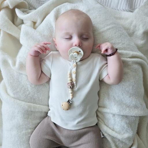 Naujagimio čiulptuko laikiklis MEŠKUTIS, smėlinis