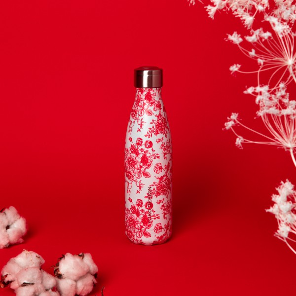 Yoko Design nerūdijančio plieno gertuvė, TOILE DE JOUY RED, 500 ml