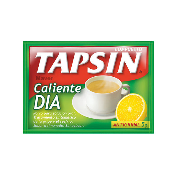 Tapsin Caliente Día X sobre (Paracetamol,Noscapina ,Cafeína, Ácido ascórbico)