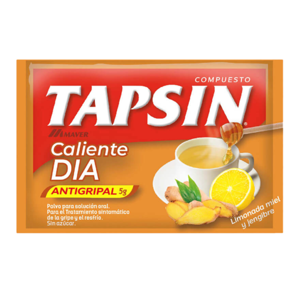 Tapsin dia jengibre X Sobre Paracetamol, Noscapina, Cafeína, Vitamina C y Clorfenamina