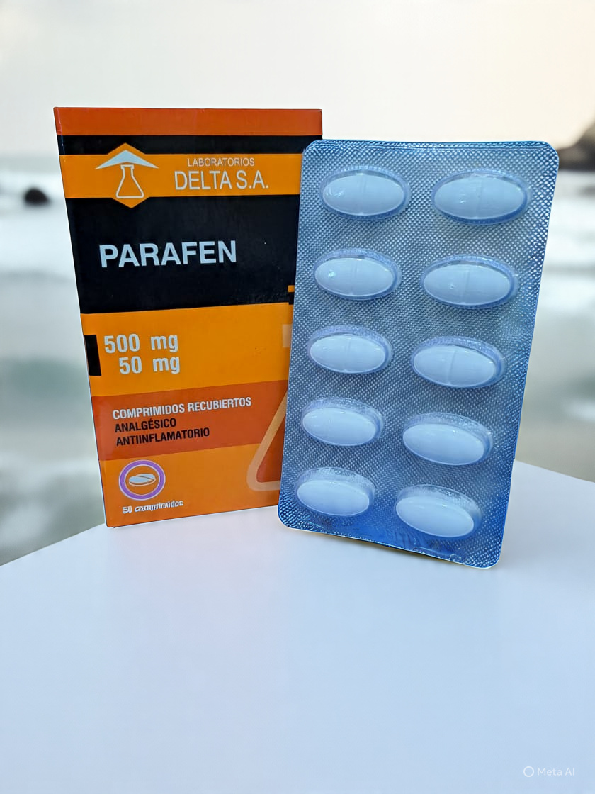 Parafen , Paracetamol 500mg, Diclofenaco 50mg X Comprimido