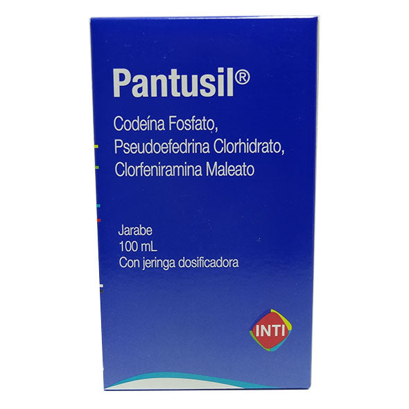 Pantusil, Codeina Fosfato, Pseudoefedrina Clorhidrato, Clorfeniramina 100 ml X Jarabe 
