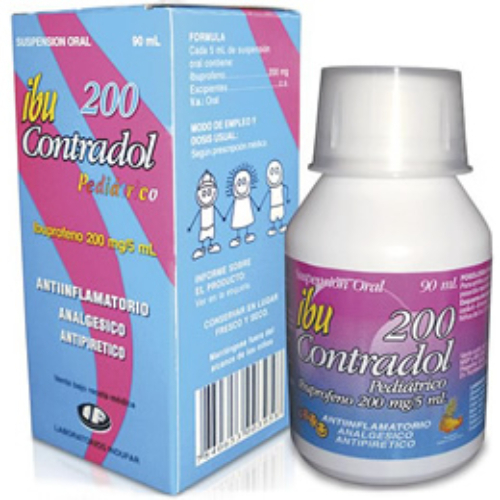 Ibu Contradol Pediátrico Jarabe X 90 ml Ibuprofeno 200 mg/5 ml