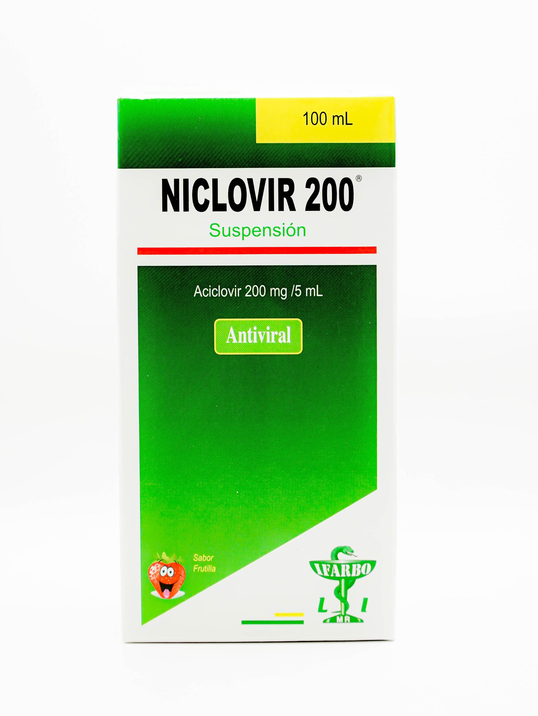 Niclovir jarabe X 100 ml Aciclovir 200Mg 5Ml
