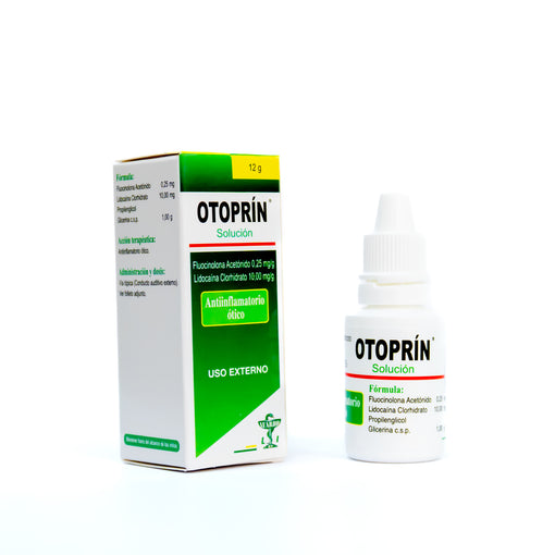 Otoprin gotas X 12 g Fluocinolona / Lidocaína X 12G