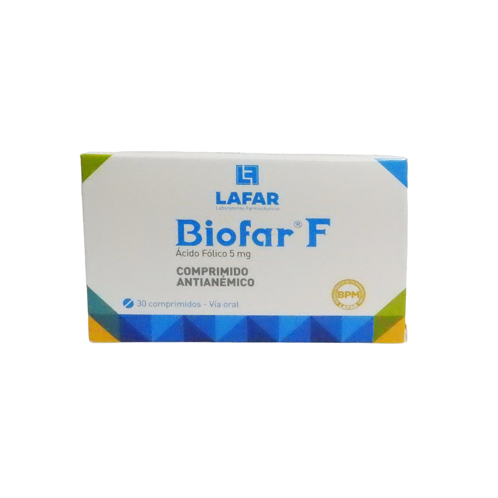Biofar F X Comprimido ácido folico 5 mg