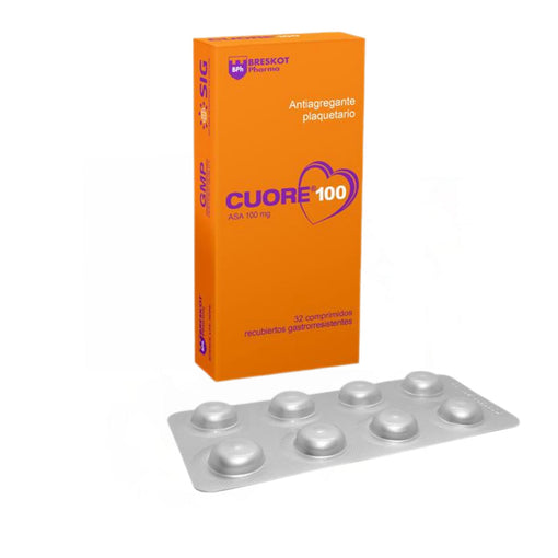 Cuore X Comprimido Acido Acetil Salicílico 100 mg