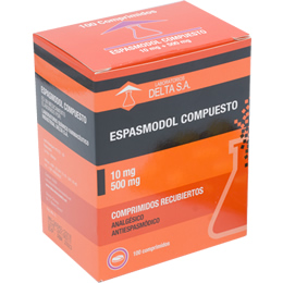 Espasmodol Compuesto N_butilbromuro de hioscina 10mg, paracetamol 500mg X comprimido