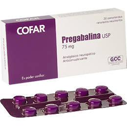 Pregabalina USP 75 MG/comprimidos