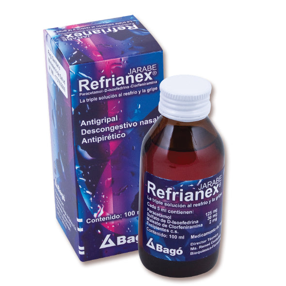 Refrianex Jbe X 100Ml Paracetamol 125mg isoefedrina 30 mg Clorfeniramina 2mg