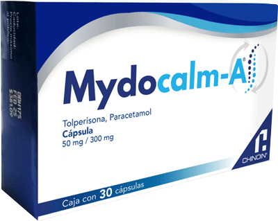 Mydocalm-A X Capsulas Tolperisoma, Paracetamol 50 mg/300 mg