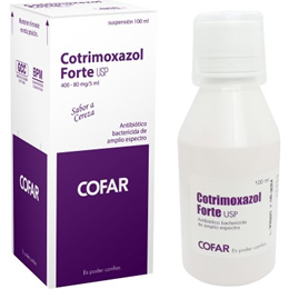 Cotrimoxazol Forte jarabe X 100 ml sulfametoxazol 400mg Trimetoprima 80mg