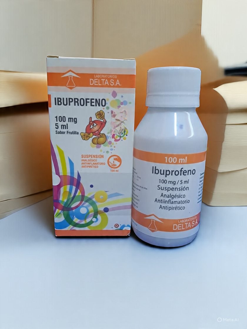 Ibuprofeno 100 mg/5 ml X Suspensión