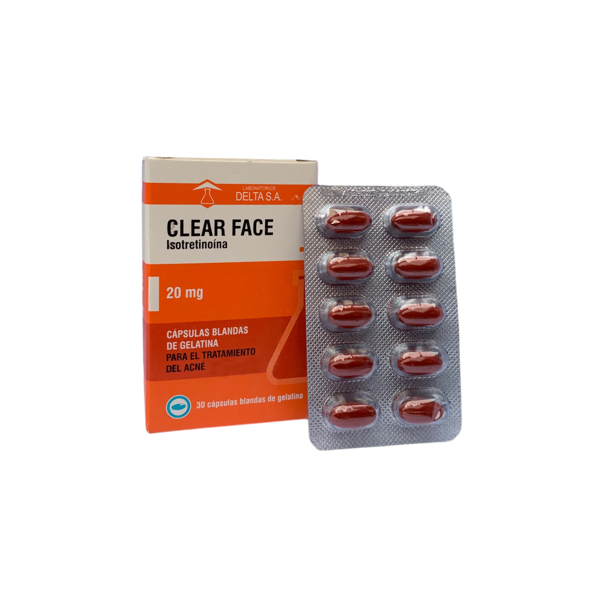 Clear Face Isotretinoína 20 mg X Capsulas
