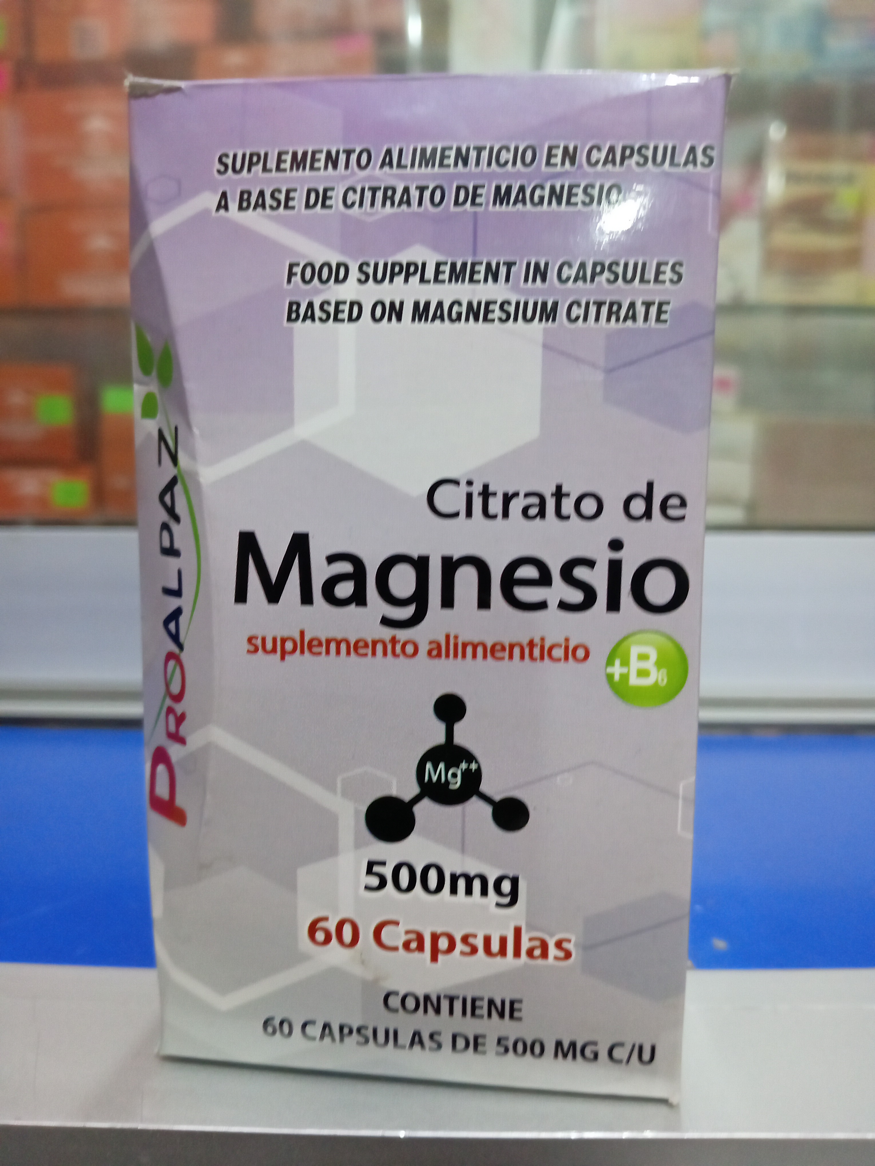 Citrato de Magnesio X capsulas de 500mg