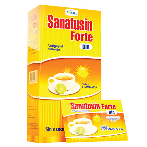 Sanatusin Forte Día X sobre Paracetamol 650 mg Noscapina 10 mg cafeína 40 mg Vit c