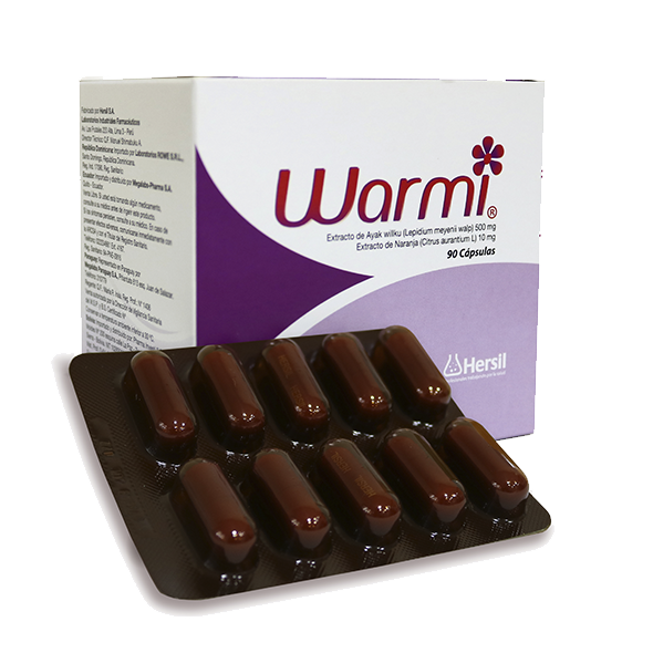 Warmi X cápsulas _ Extracto de Ayak Willku 500 mg, Extracto de Naranja 10 mg