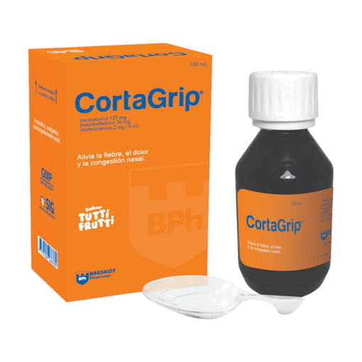 Cortagrip-Paracetamol/Pseudoefedrina/Clorfenamina -Jarabe Antigripal X 100Ml